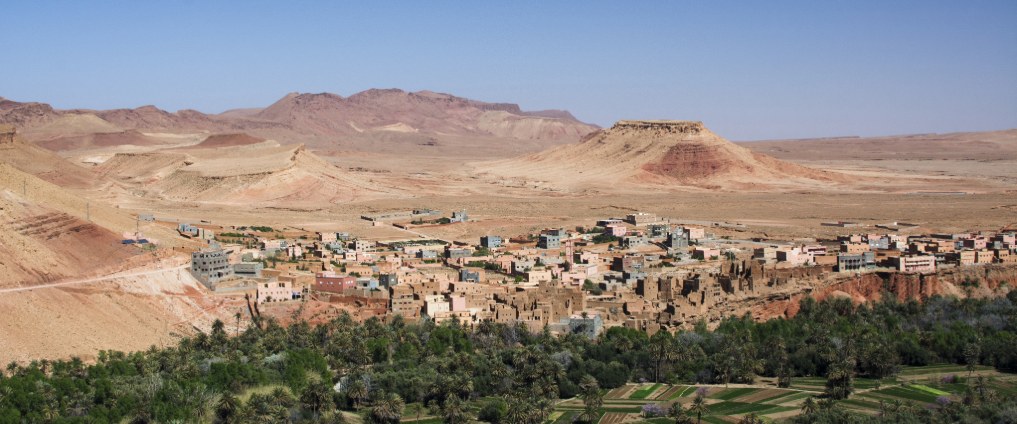 aerial view of a town in Benin