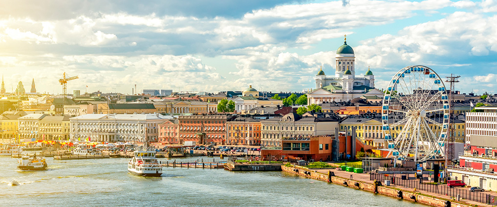 aerial view of Helsinki