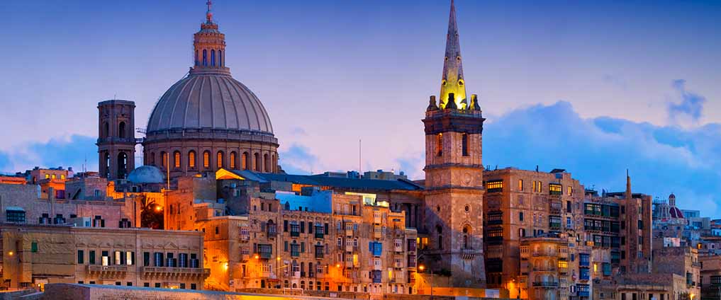 view of Valletta's skyline