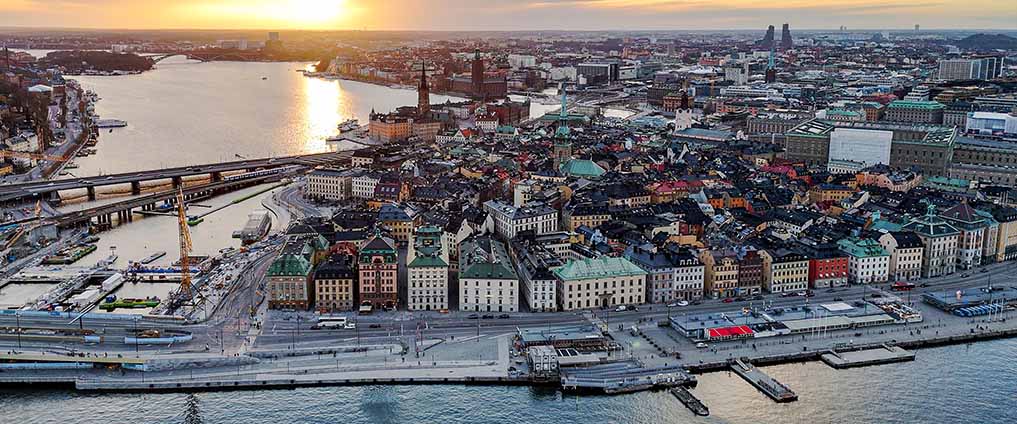 aerial view of Stockholm